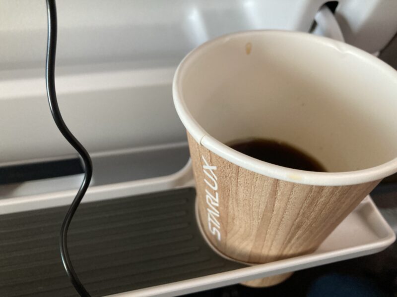 スターラックス航空の機内食のコーヒー